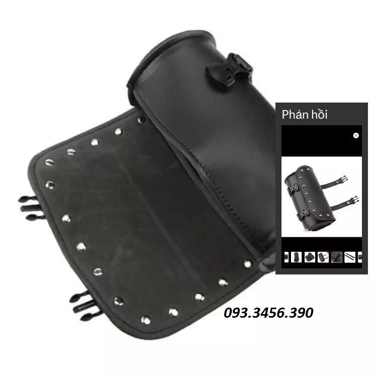 [HCM]Túi da tròn mini treo xe đạp motor