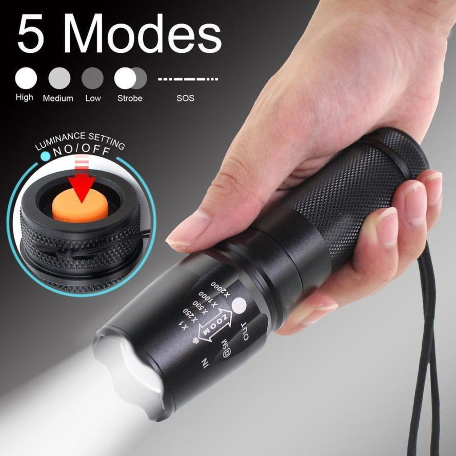 Đèn pin siêu sáng cầm tay tiện dụng XML-T6 (Màu ngẫu nhiên)