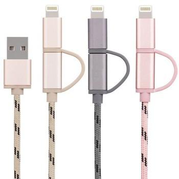 Cáp sạc 2 Đầu dây Dù 1M Chất lượng Cao-Siêu bền