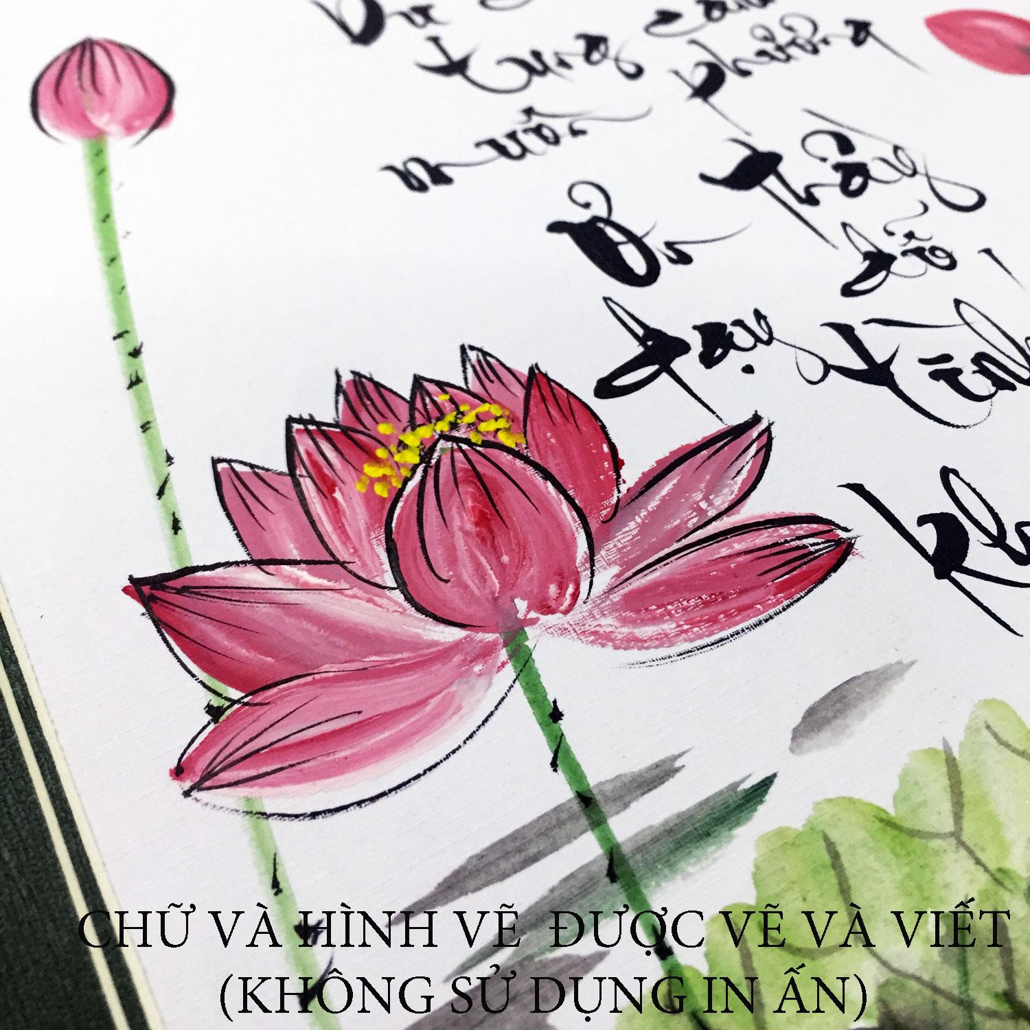 Tranh Thư pháp  - Chữ Lễ 01 - Tranh Minh Hiền (viết và vẽ 100% - không sử dụng in ấn)