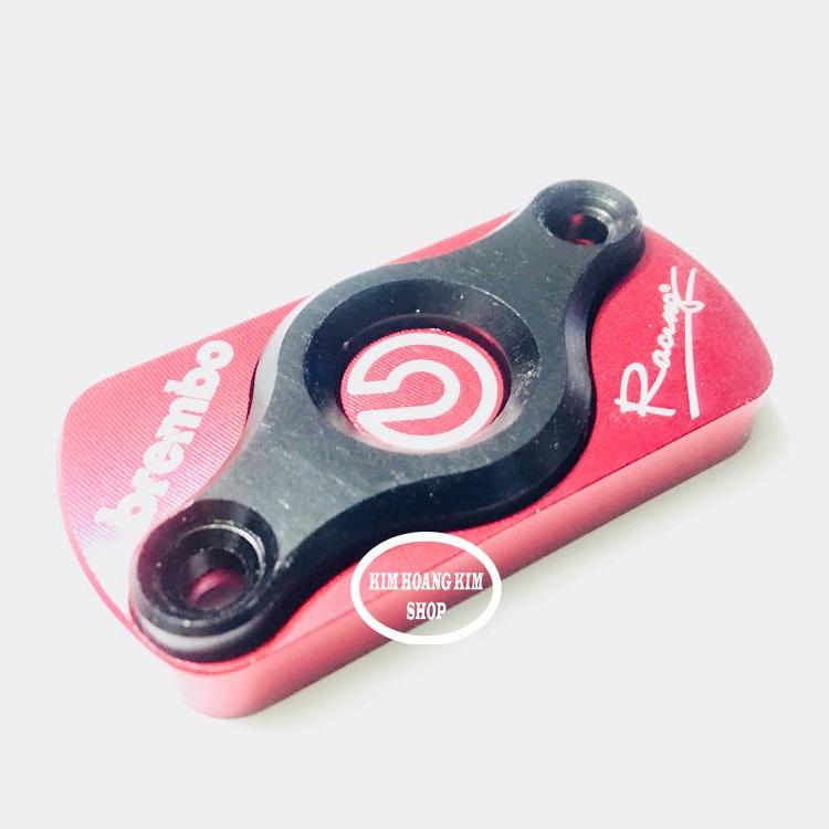 Nắp bình dầu Racing trang trí cho xe máy (màu đỏ)