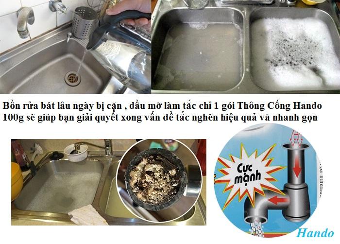 [HCM]Bột thông cống nội địa Hando 100g PNS01
