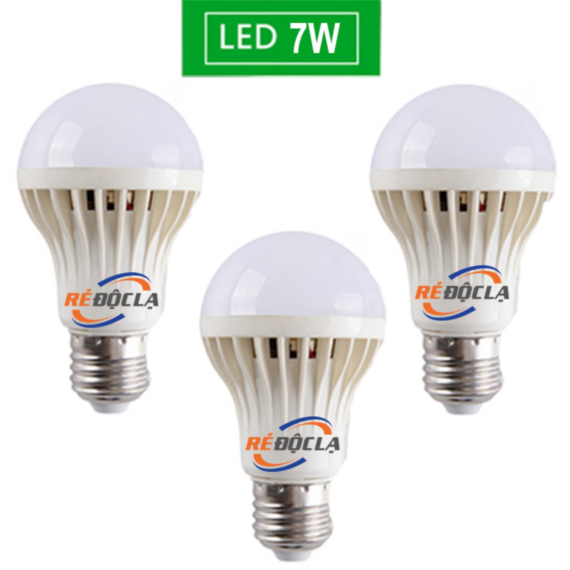 Bóng đèn Led Bulb 7W ( Ánh Sáng Trắng ) + Đui đèn công tắc