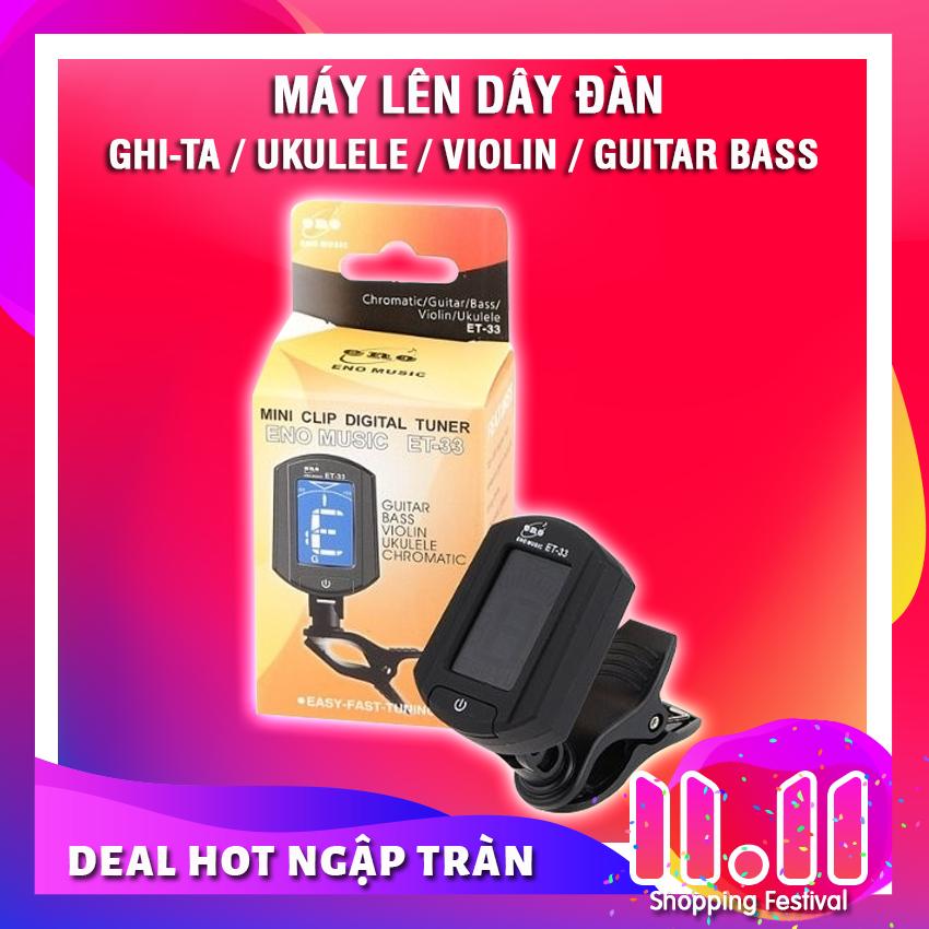 Máy Lên Dây Đàn Ghi-ta Tuner ET-33 Loại 1 (Đen)