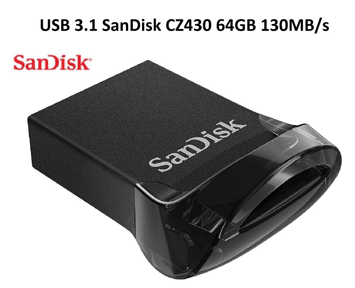 USB 3.1 Flash Drive SanDisk Ultra Fit CZ430 64GB