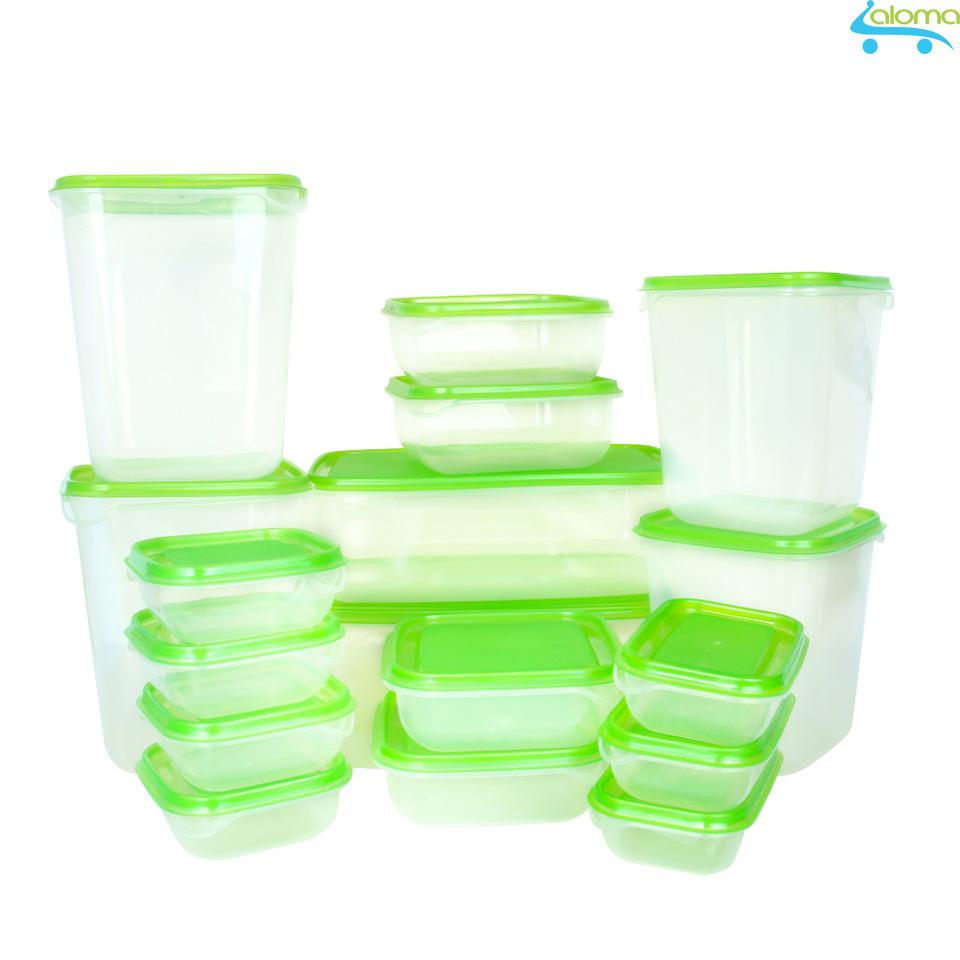 Bộ 17 hộp nhựa an toàn kín nắp để tủ lạnh