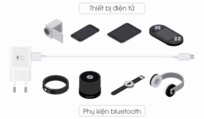 Cáp sạc nhanh Samsung micro type B_1.5m - Made in Việt Nam (Trắng)