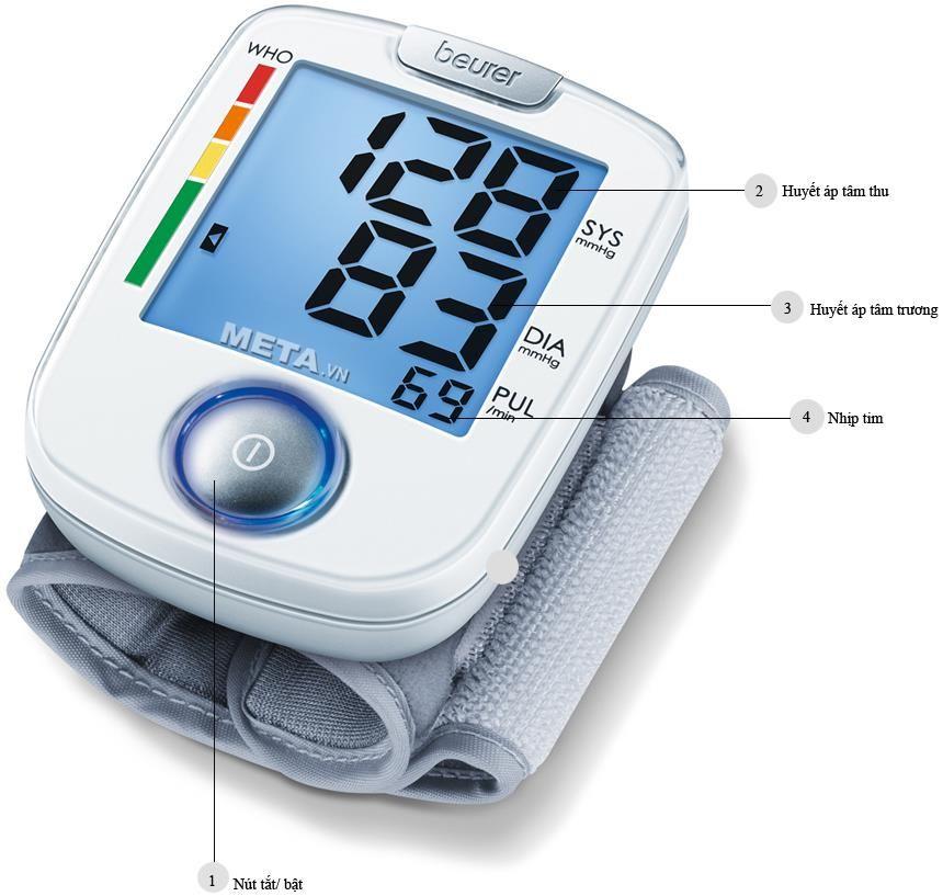 Máy đo huyết áp cổ tay điện tử Beurer BC44