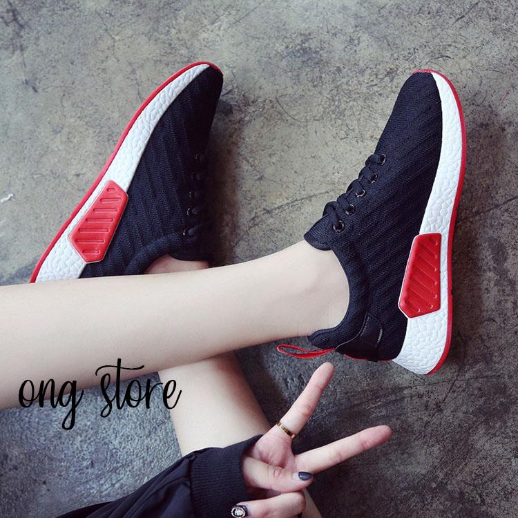 Giày đôi, giày cặp, giày thể thao gân nam nữ đế đỏ
