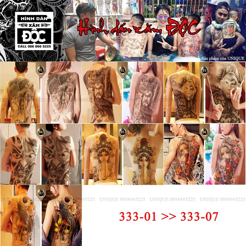 UNIQUE - Tattoo Sticker 36x48cm CA CHEP VUON SEN