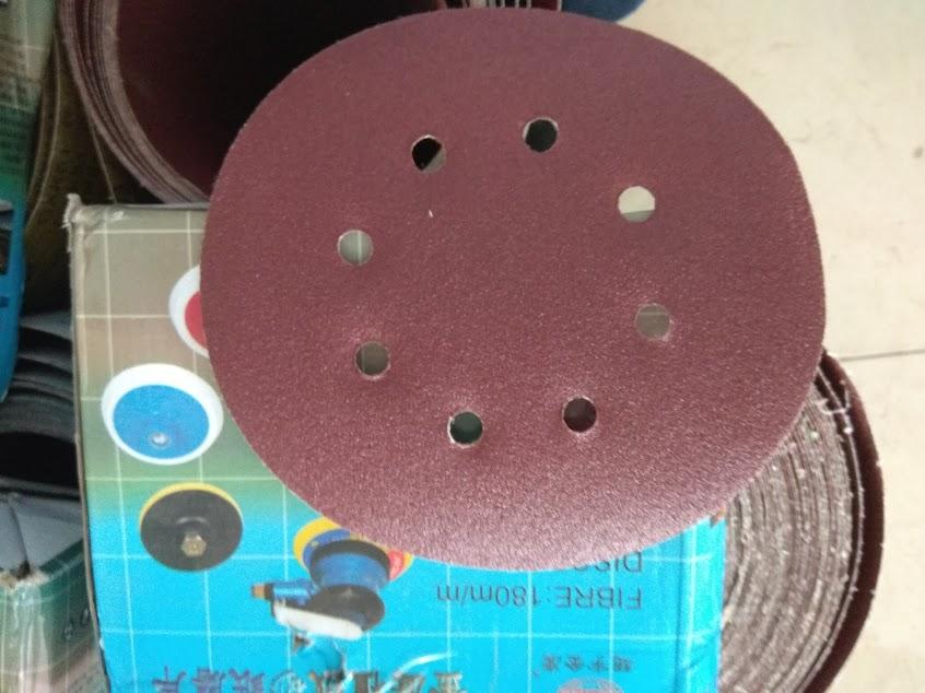 Đĩa chà nhám tường- giấy chà nhám  (100 chiếc) đường kính 180mm, đủ các loại độ nhám p40,p60,p80,p100,p120,p150, p180 theo yêu cầu