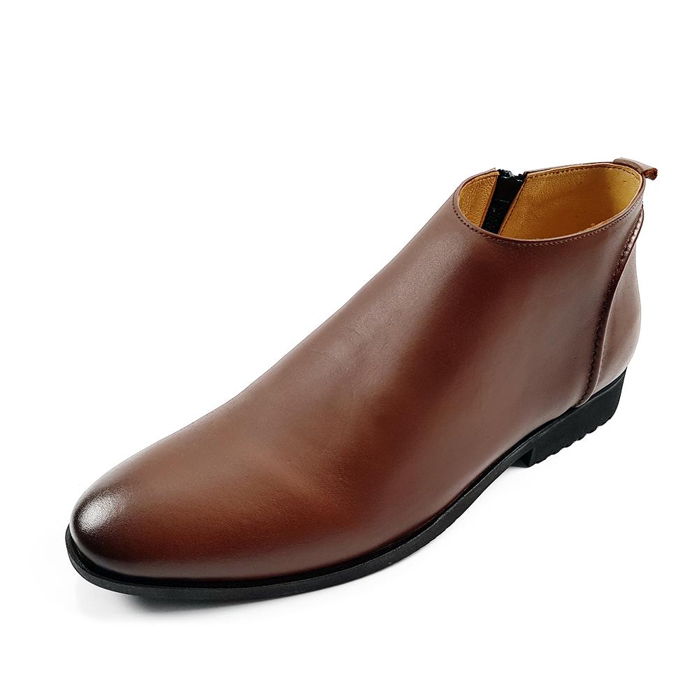 Giày Boot Nam Cổ Lửng Da Bò Thật Dáng Hầm Hố Đầy Kiêu Hãnh Cá Tính (Đen - Nâu) Ensado CL08LP