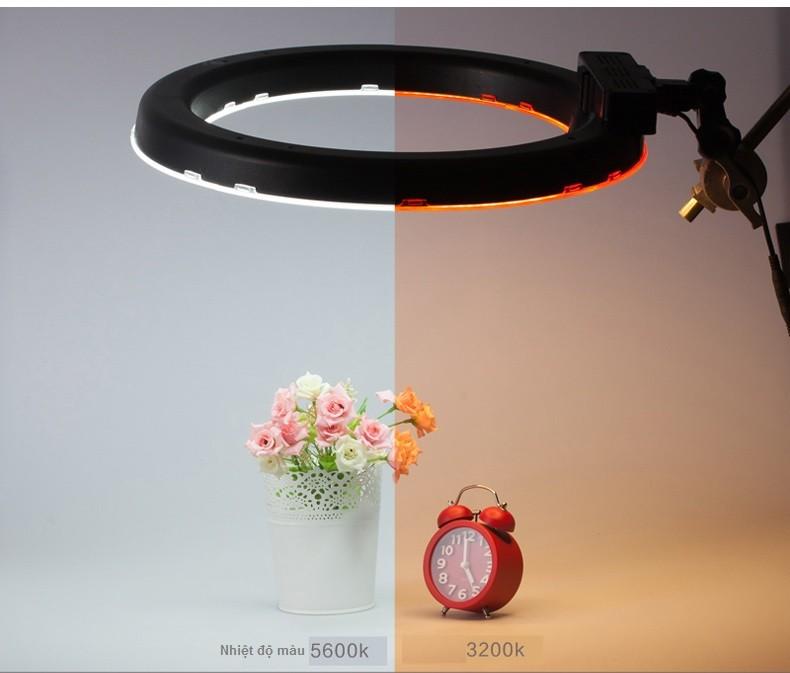 Bộ đèn chụp makeup studio LED Ring 18a + chân đèn chuyên dụng