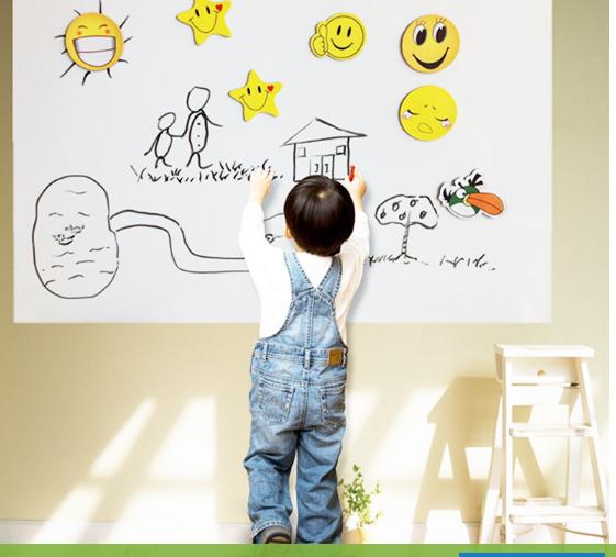 Decan bảng trắng dán tường