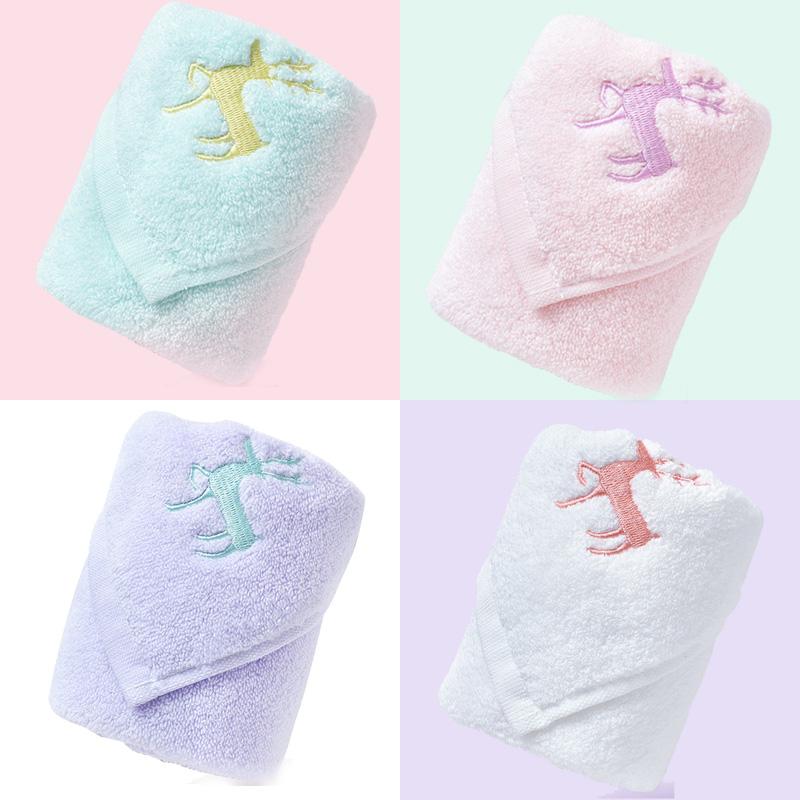 SK Trái Tim Cô Gái Khăn 100% Cotton Vuông Mềm Mại Hút Nước Khăn Rửa Mặt Đáng Yêu Trong Nhỏ Khăn Mặt Khăn Vuông 4 Gói Theo Chiếc