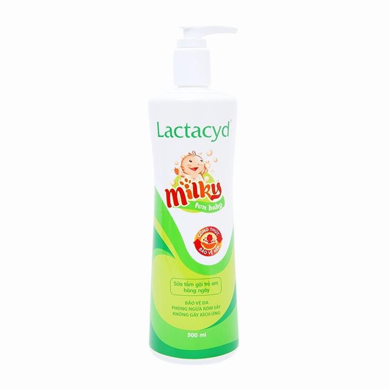 [HCM]Lactacyd milky tắm gội trẻ em 500ML cv