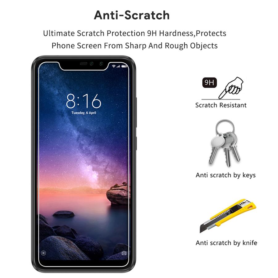 Kính cường lực trong suốt cho Xiaomi Redmi Note 6 Pro, Note6pro