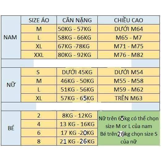 [HCM]Combo 3 áo gia đình
