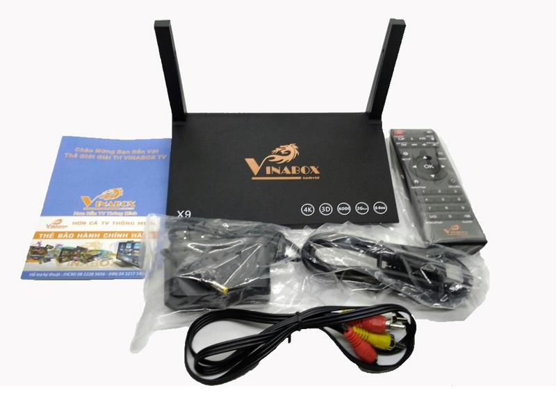 Android Tivi Box VINABOX X9 (Android 7.1, Voice Search) + Tặng VIPCODE HDPlay - Phân phối bởi Miracles Company