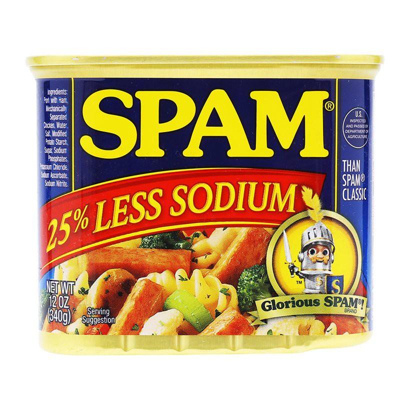 Thịt Hộp Spam 25% Less Sodium 340g The USA