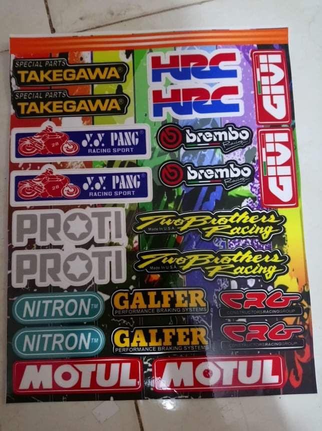 Tem tấm logo dán xe máy trọn bộ 18x25cm