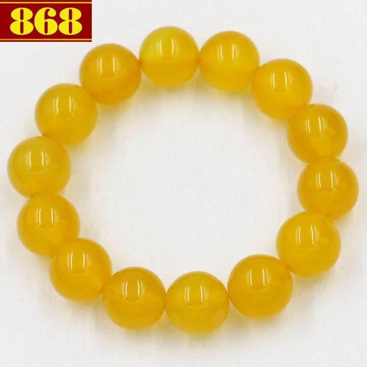 Chuỗi tay đá hoàng ngọc 14 ly 14 hạt