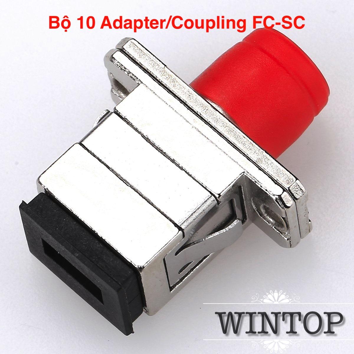 Bộ 10 Adapter/Coupler quang FC-SC (Hợp Kim)