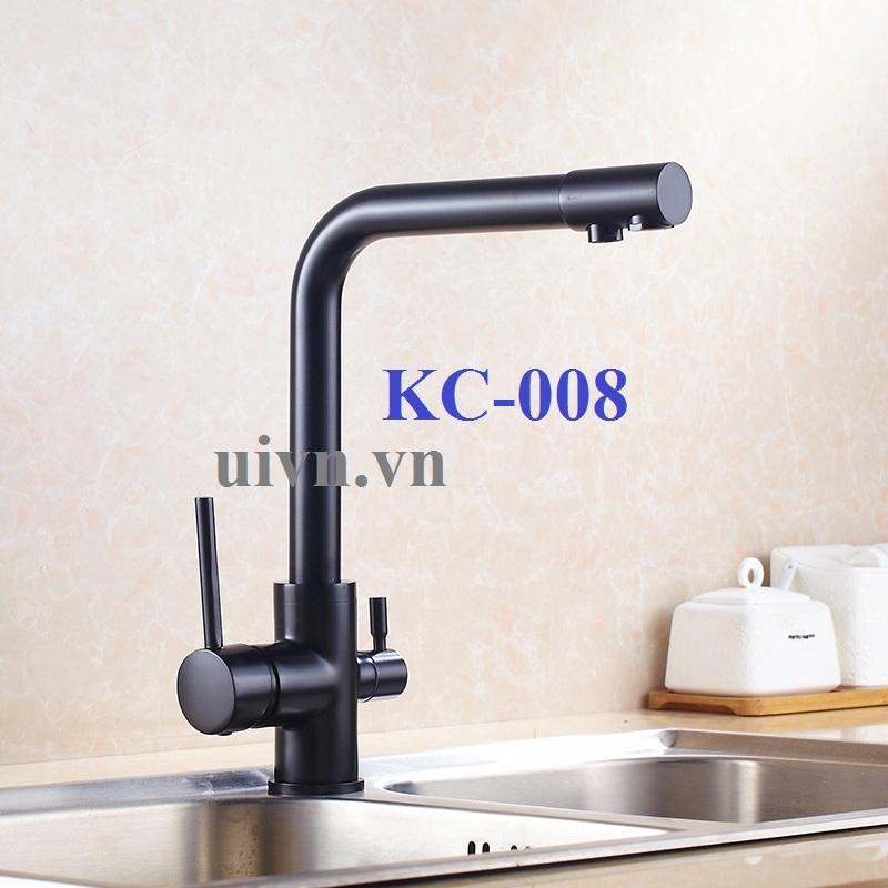 Vòi chậu rửa bát ba đường nước sơn tĩnh điện KC-008