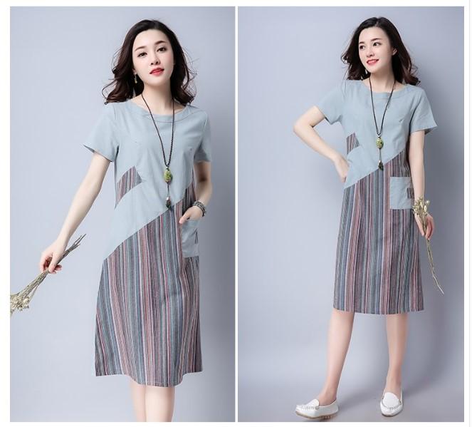 Đầm bầu công sở dáng suông 01
