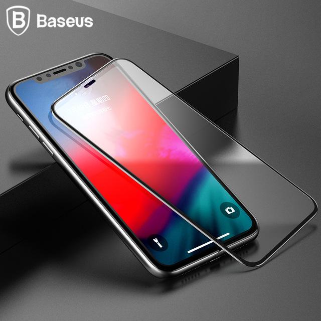 Miếng Dán Cường Lực Baseus Viền Dẻo Cho iPhone Xs Max (6.5 inch) - Đen