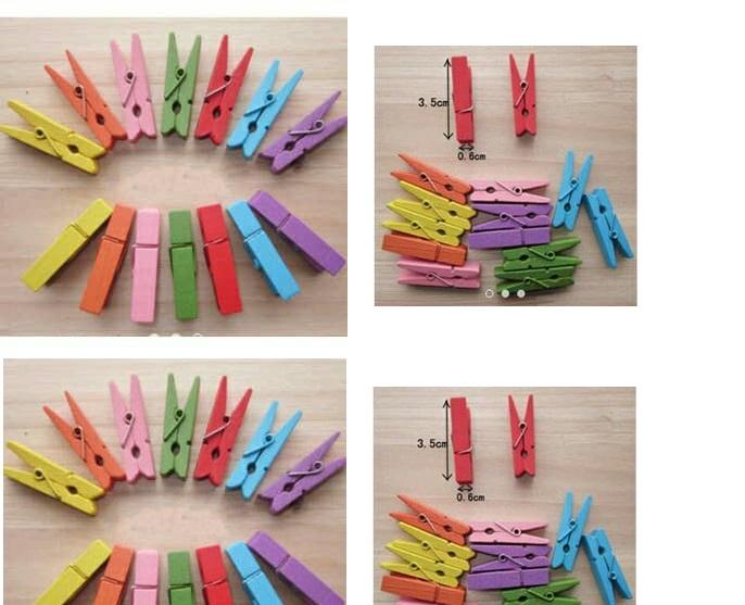 [HCM]50 kẹp gỗ nhiều màu