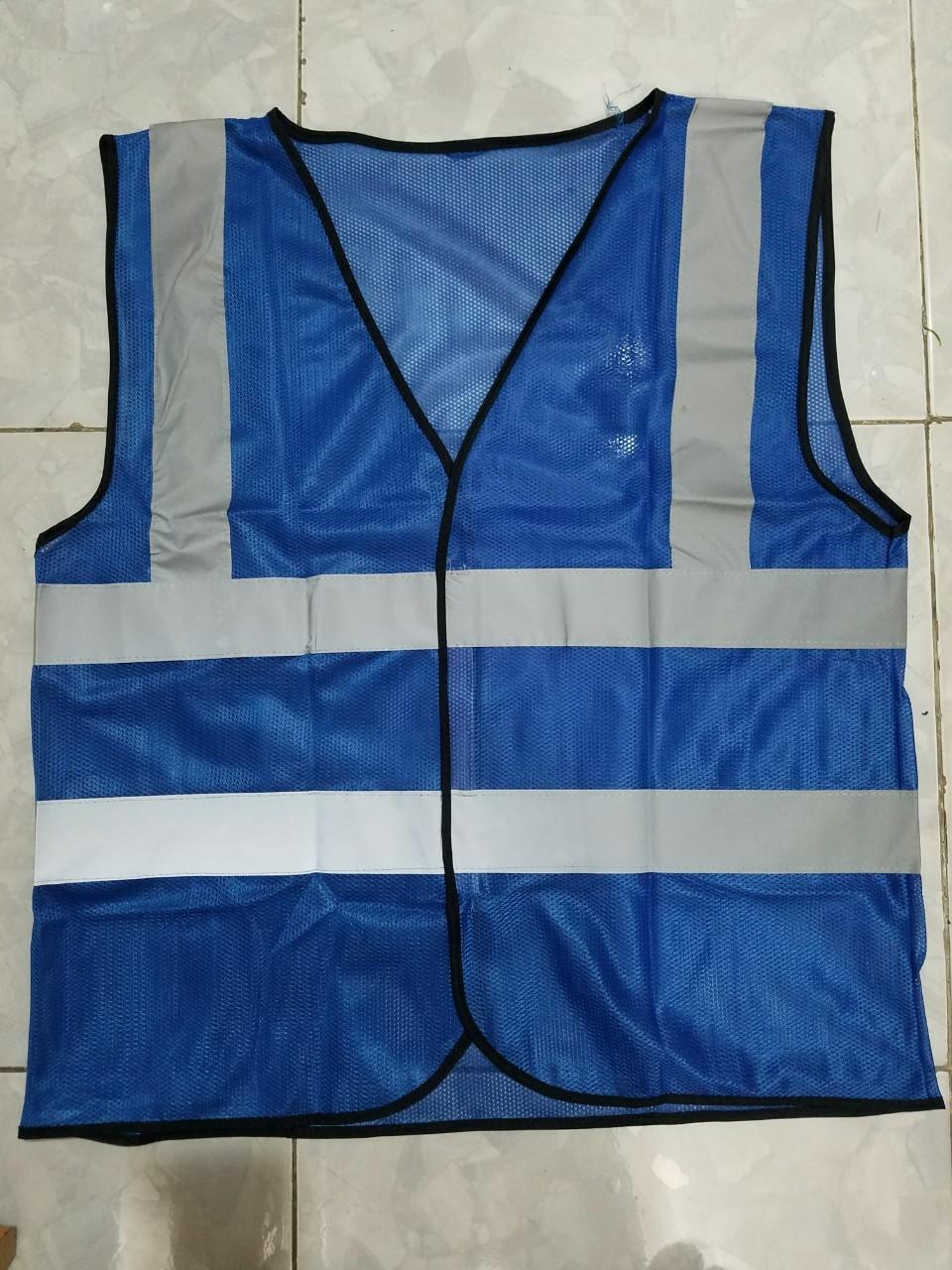 [HCM]Áo lưới xanh bích phản quang xám
