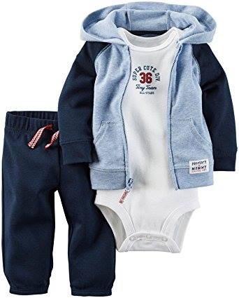 Set bodysuit kèm quần Carter's cho bé trai (không kèm áo khoác)