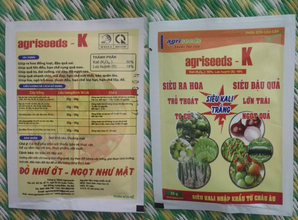 Siêu Kali trắng agriseeds – K