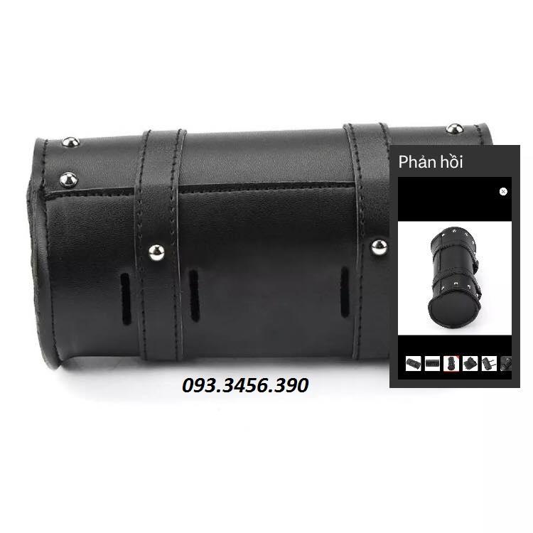 [HCM]Túi da tròn mini treo xe đạp motor