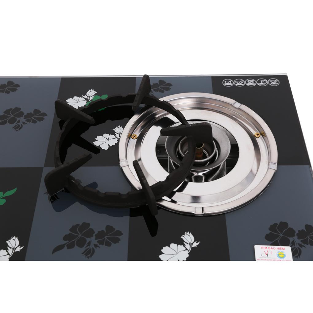 Bếp gas đôi mặt kính kiềng gang Duxton DG-690