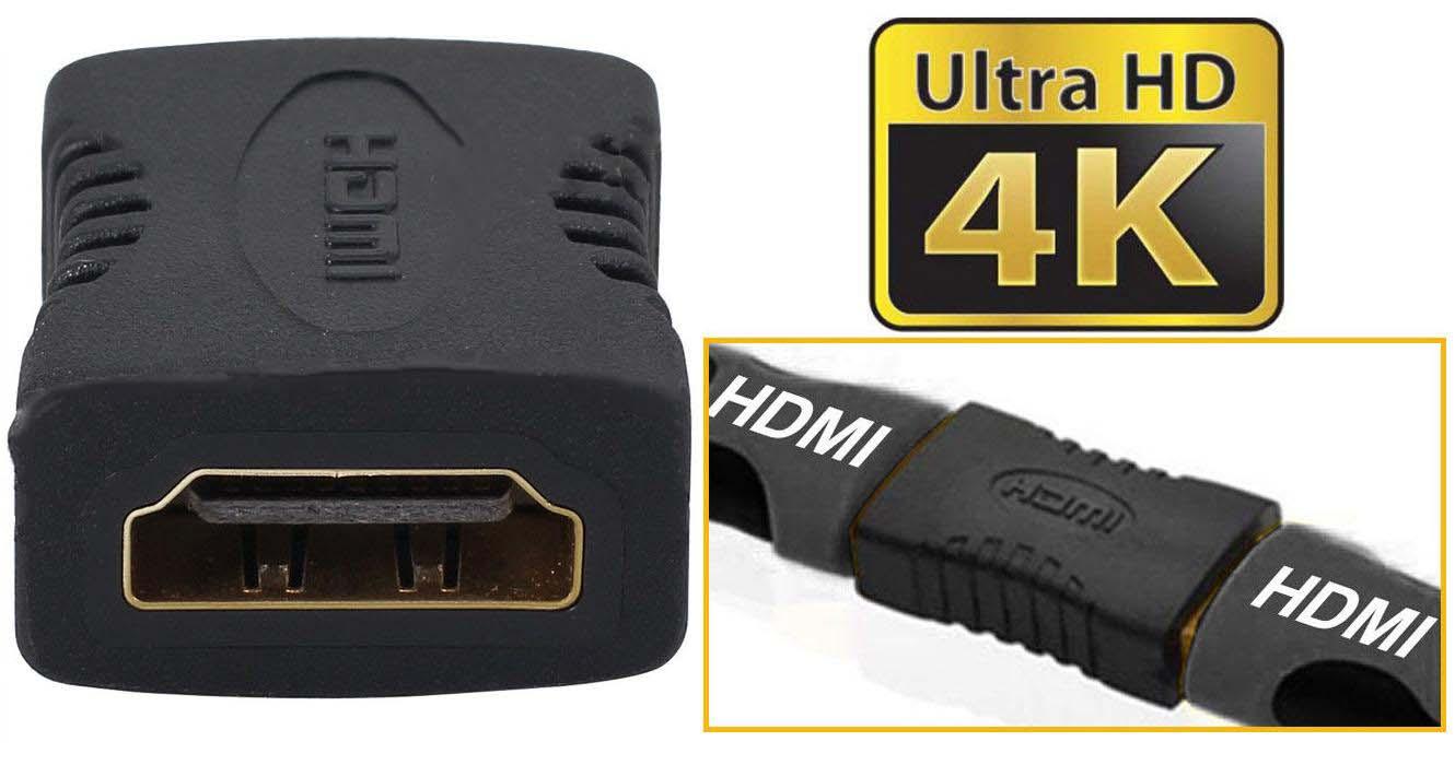 Đầu nối HDMI 2 đầu âm Connect Adapter (Đen)
