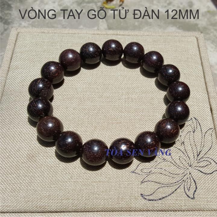 [HCM]VÒNG TAY GỖ TỬ ĐÀN 12MM