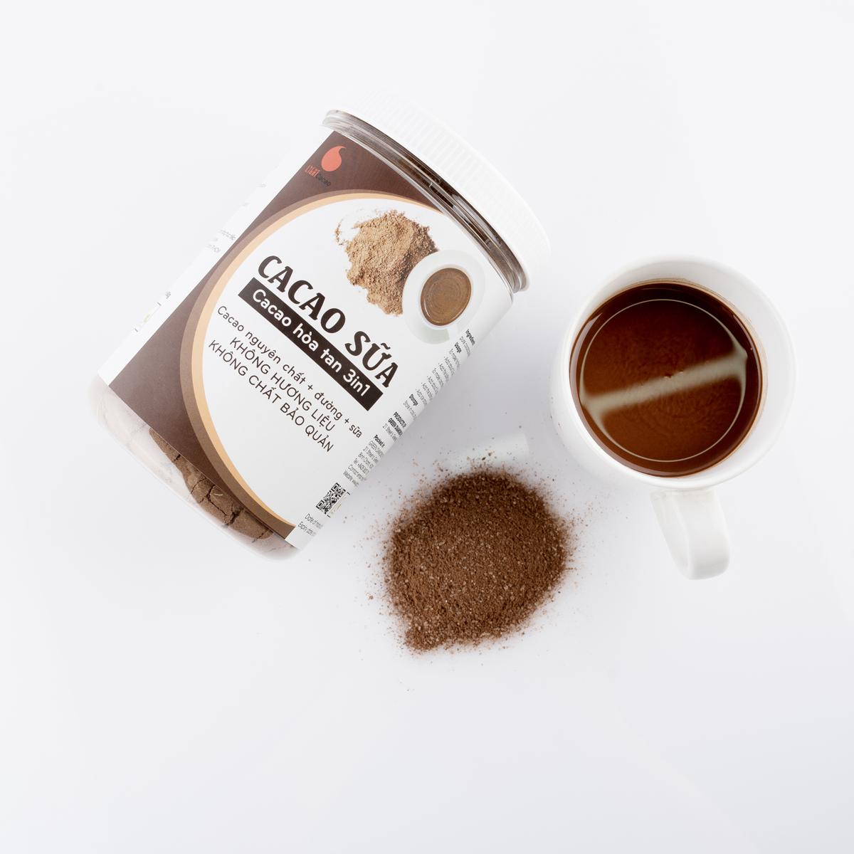 Combo 2 hũ bột cacao sữa 3in1 GreenD Food - 550gr