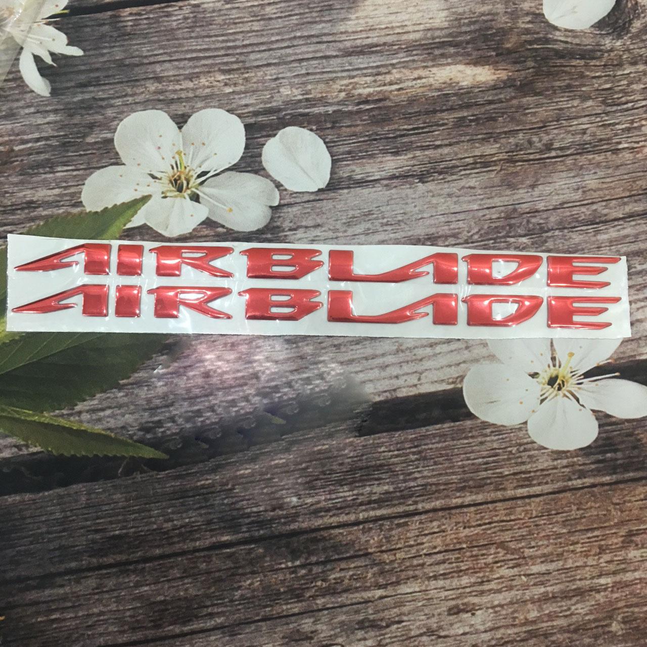 [NHÌN KÌA] Trọn bộ tem nổi  AIRBLADE đời 2016 trang trí xe máy như mới OX138-JU6 (màu ĐỎ)