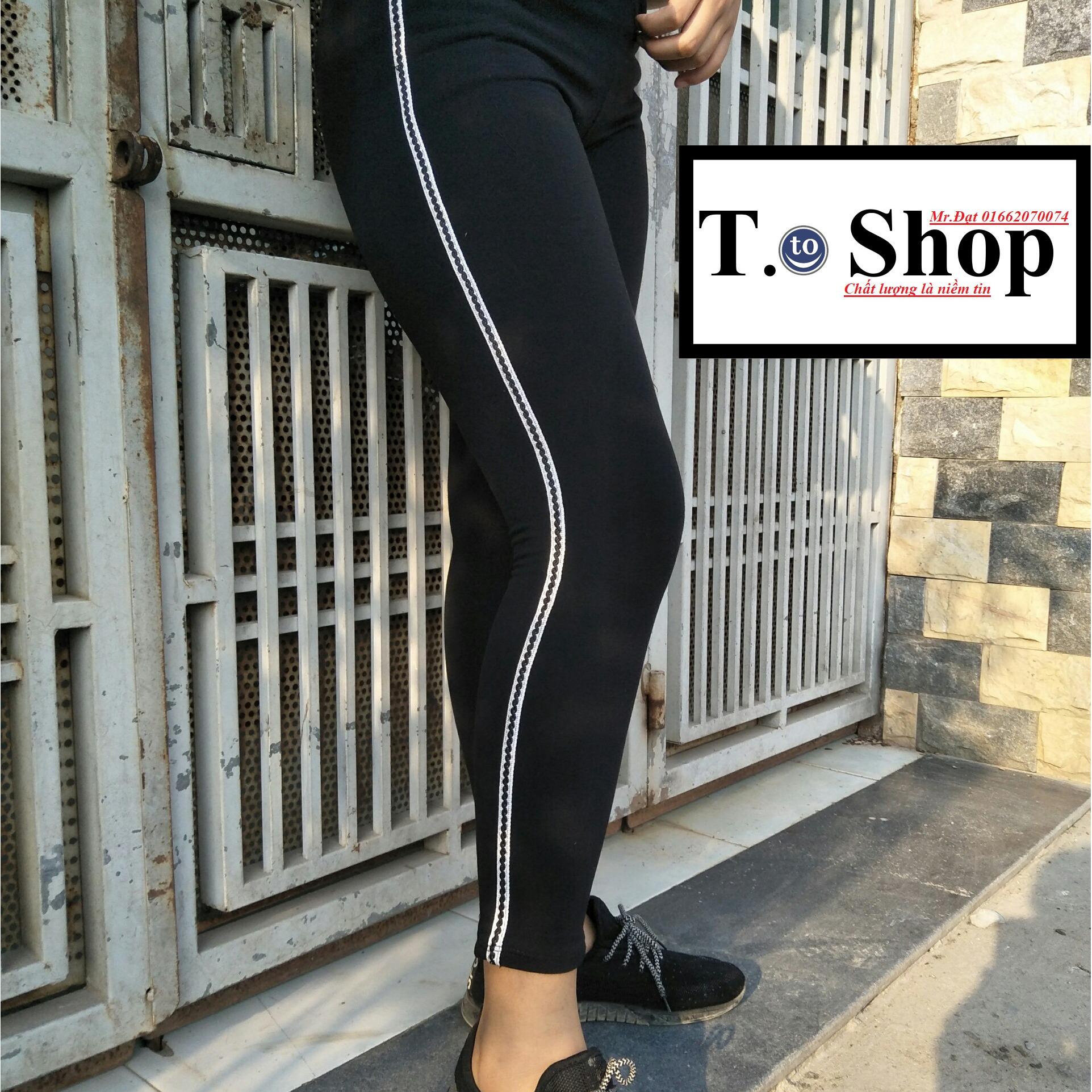 [HCM]Quần thun nữ - legging (Ôm Body sọc viền trăng)