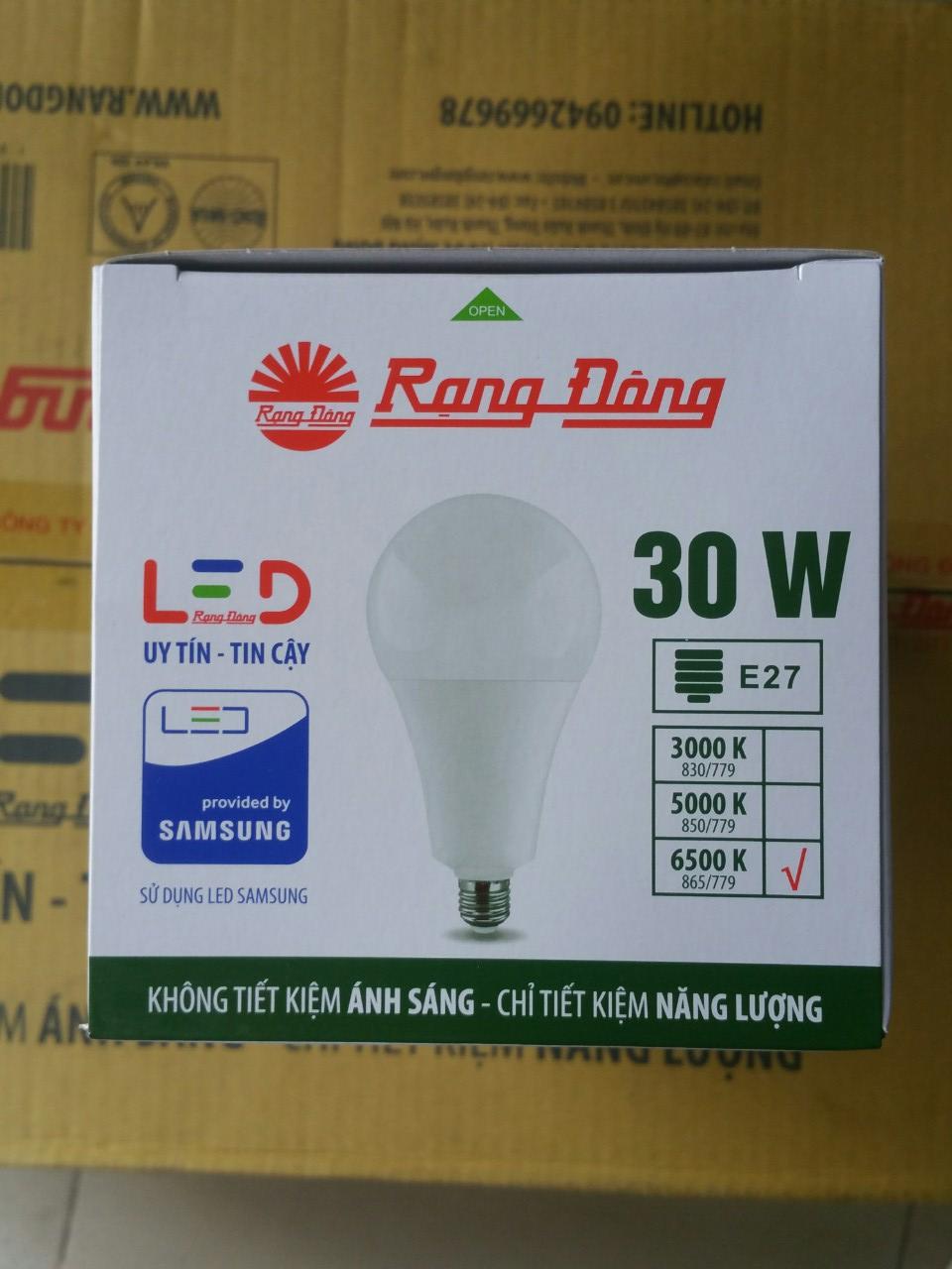 Bóng đèn led tròn 30W Rạng Đông- Chip led Samsung siêu sáng