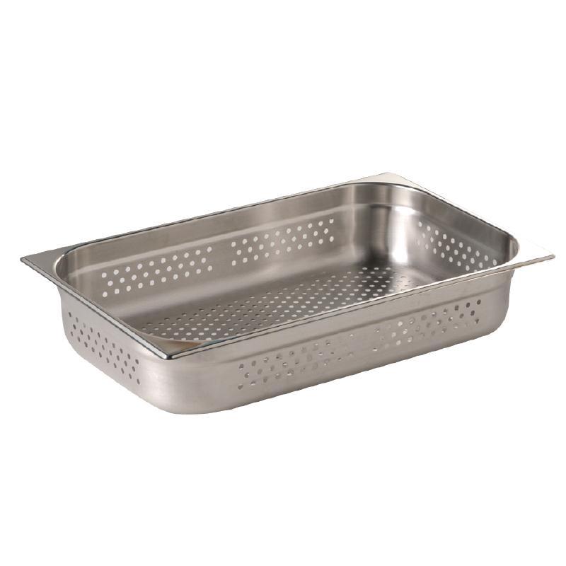 KHAY INOX BUFFET ĐỤC LỖ 1/1 CAO 10 CM