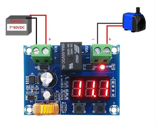[HCM]Mạch đo và bảo vệ thấp áp cho pin tải ắc quy (XH-M609)