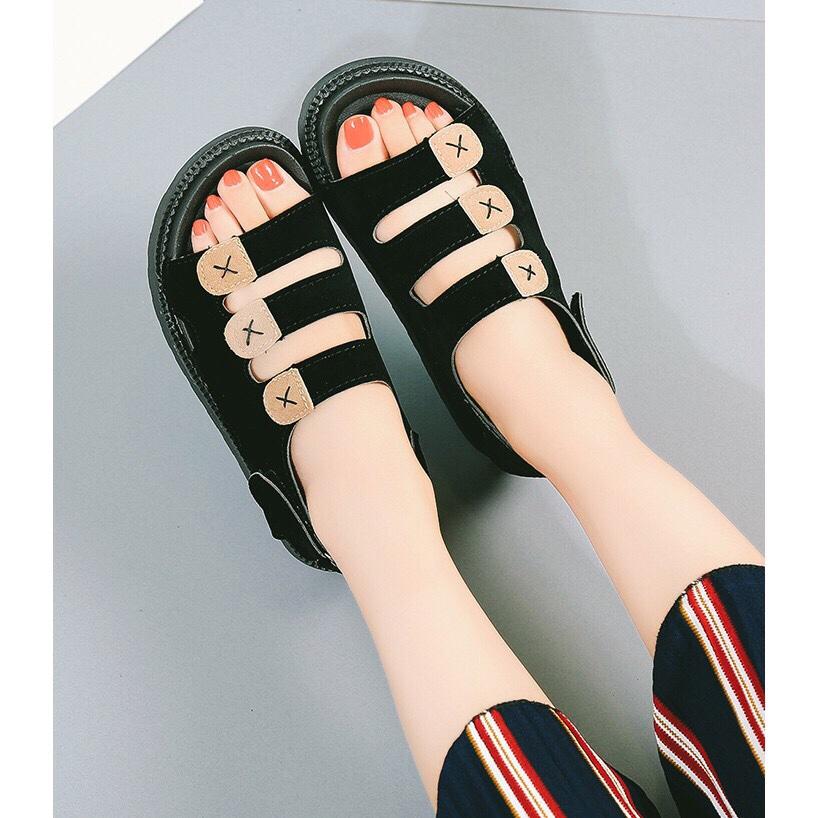 Women's Student Sandals with 3 Horizontal Straps 9Xar, Retail Product, Size0