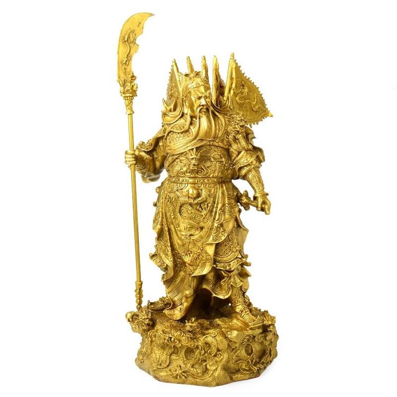 Tượng quan công Vân Trường bằng đồng thau. Vật phẩm phật giáo, phật phẩm phong thủy uy tín, giá tốt.