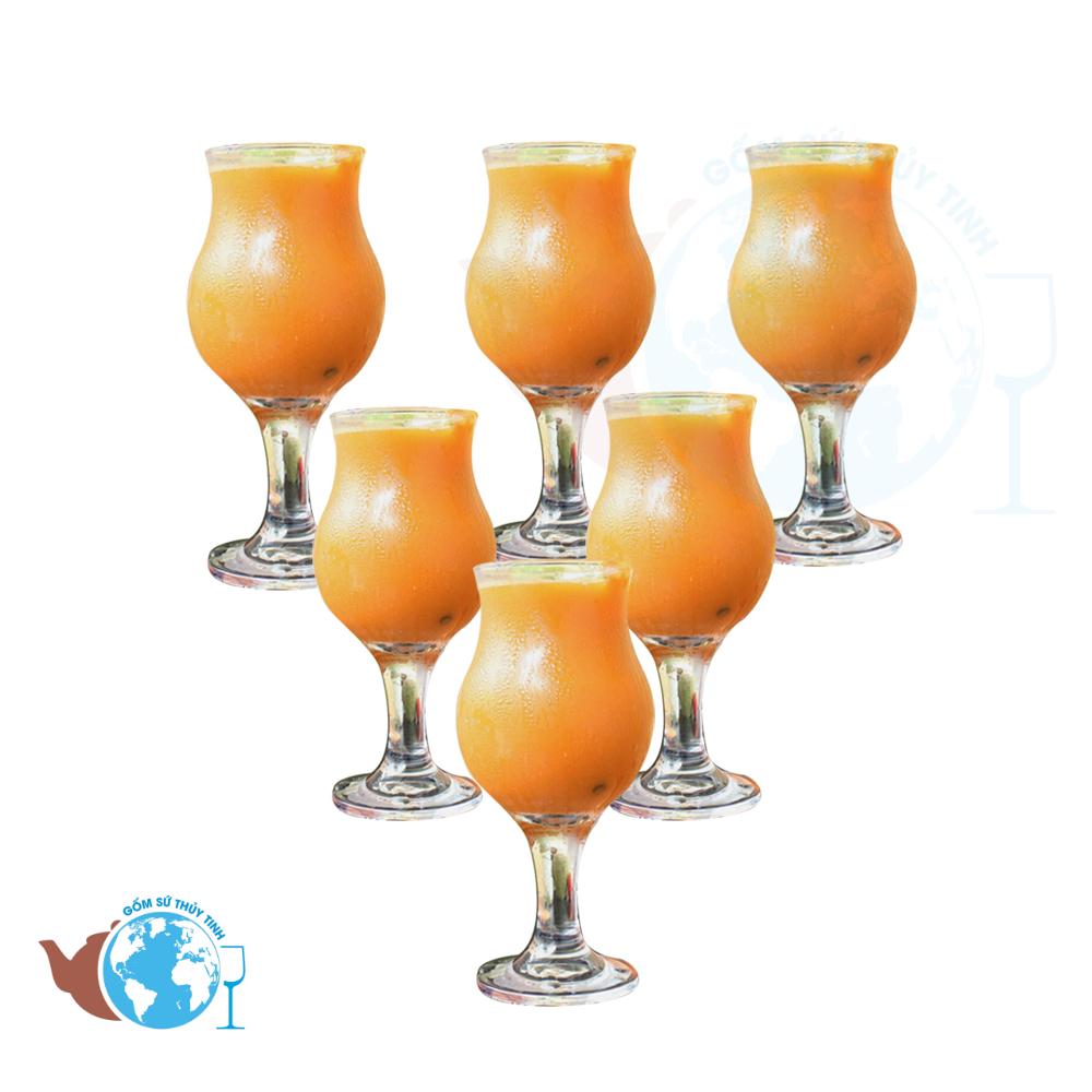 [HCM]Bộ 6 Ly Thủy Tinh Deli Poco Ly Uống Sinh Tố MT12TU