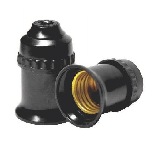 Bộ 2 đui đèn e27 tiêu chuẩn 220v đen trắng