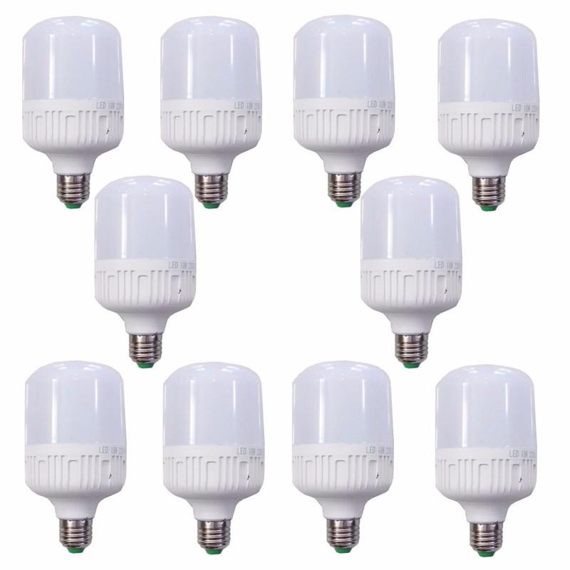 Bộ 10 bóng đèn LED BULD TRỤ công suất 40W (Trắng)