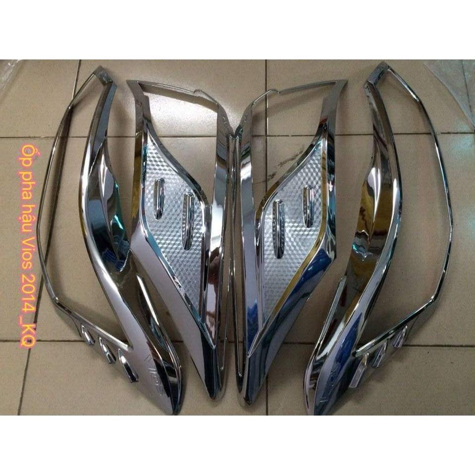 [Hỗ trợ lắp đặt khách Hà Nội] Bộ ốp đèn Pha, Đèn hậu Xe Toyota Vios 2014-2017